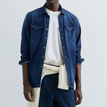 Ladda upp bild till gallerivisning, Cotton Twill Denim Shirt