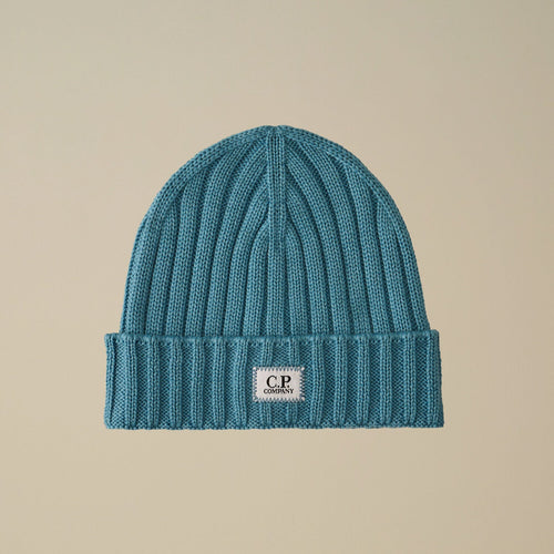 EXTRAFINE MERINO WOOL LOGO BEANIE - Cp Company - Falkenberg - Boys 2 Men
