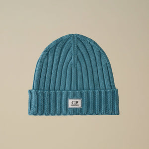 EXTRAFINE MERINO WOOL LOGO BEANIE - Cp Company - Falkenberg - Boys 2 Men