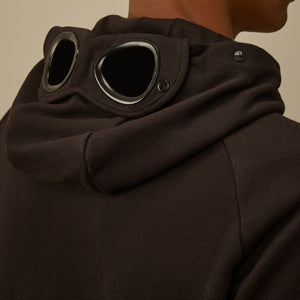 DIAGONAL RAISED FLEECE GOGGLE SWEATSHIRT