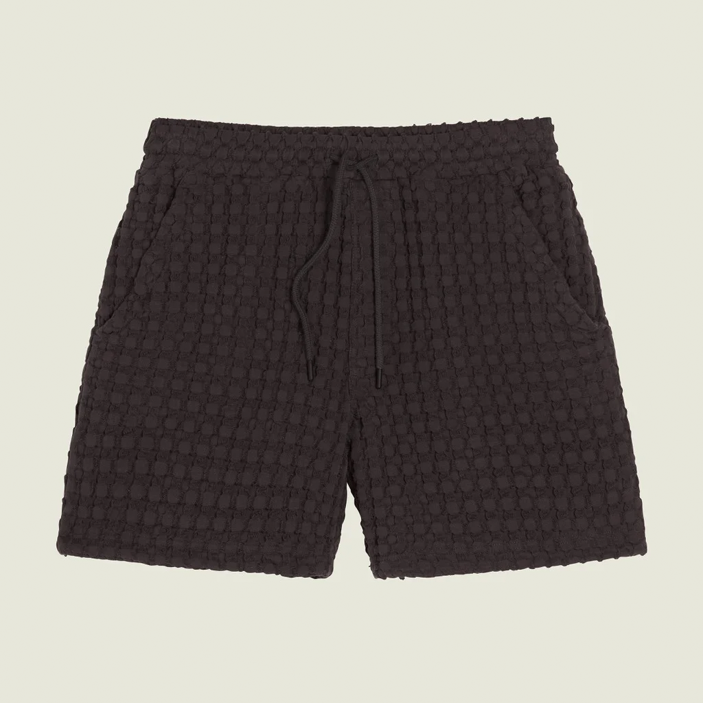 Nearly Black Porto Waffle Shorts