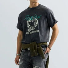 Ladda upp bild till gallerivisning, Acid Wash Cotton Loose Print T-shirt
