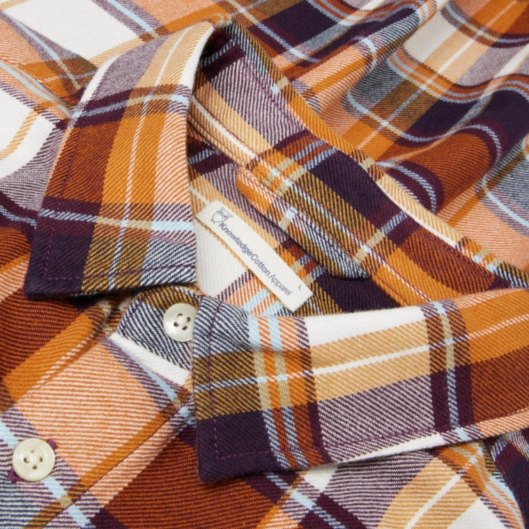 Regular light flannel checkered shirt